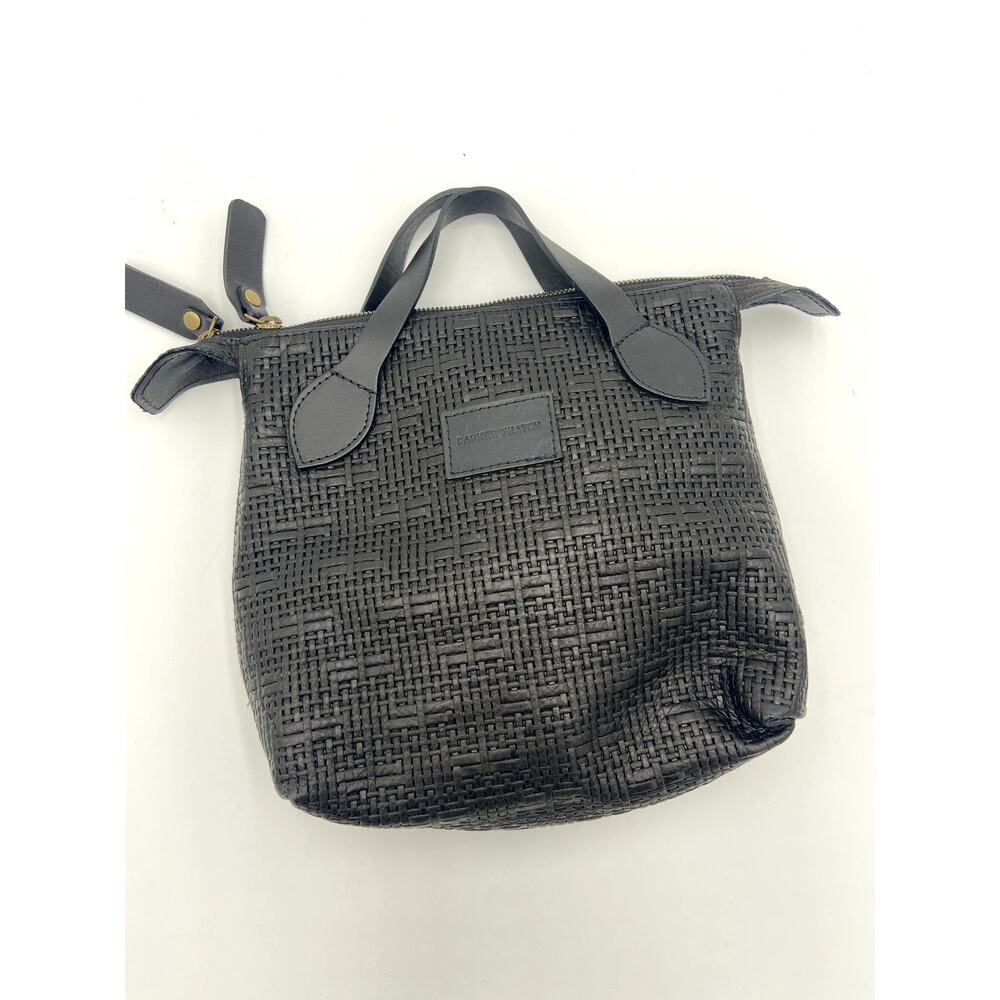 Parker Thatch Small Charlie Leather Black Basketweave - Picture 3 of 16